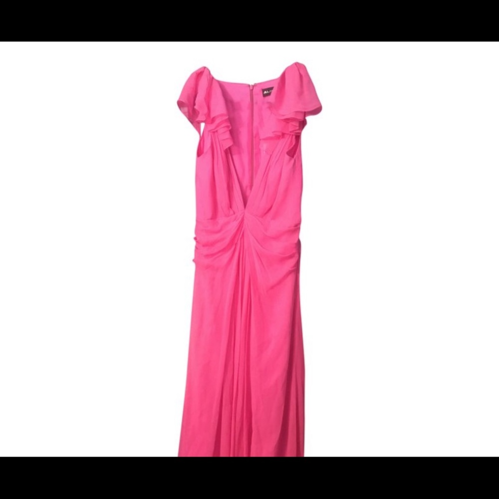 JILL STUART BRIGHT PINK Deep V formal dress
